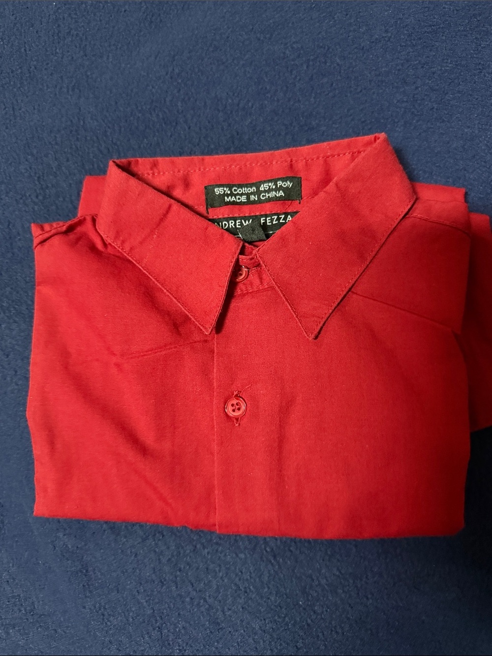 Andrew Fezza Crimson Button-Down Shirt
